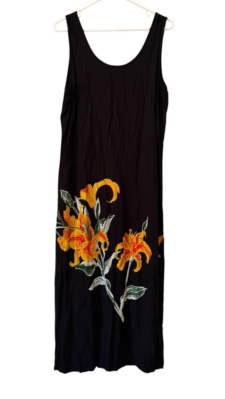Dotti Women Size Medium Tropical Sleeveless Dress‎ Stretch Beach Vacation READ